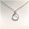 Image 1 : SILVER CUBIC ZIRCONIA  NECKLACE (~LENGTH 18CM)