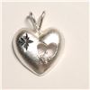 Image 1 : SILVER CUBIC ZIRCONIA HEART SHAPED PENDANT