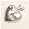 Image 2 : SILVER CUBIC ZIRCONIA HEART SHAPED PENDANT
