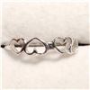 Image 1 : SILVER HEART SHAPED  RING (~SIZE 6.5)