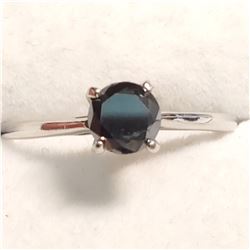 10K WHITE GOLD BLACK DIAMOND(0.7CT)  RING