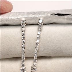 SILVER CUBIC ZIRCONIA  EARRINGS