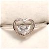 Image 1 : SILVER CUBIC ZIRCONIA HEART SHAPED RING