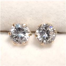 10K YELLOW GOLD CUBIC ZIRCONIA  EARRINGS