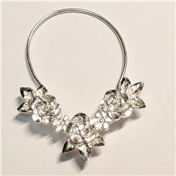 SILVER FLOWER SHAPED  BRACELET