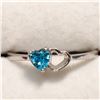 Image 1 : SILVER BLUE CZ  RING (~SIZE 6.5)
