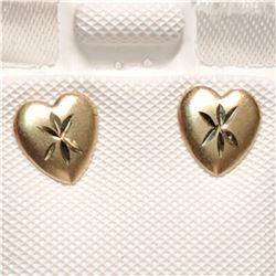 14K YELLOW GOLD HEART SHAPED WITH DIAMOND
