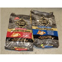 TWO BAGS OF NATURES RECIPE DOG FOOD