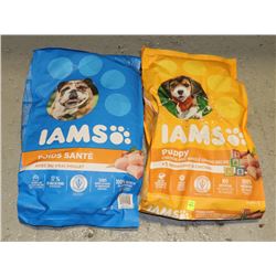 TWO BAGS OF IAMS DOG FOOD