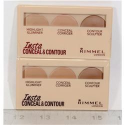 TWO RIMMEL LONDON INSTA CONCEAL & CONTOUR PALLETS