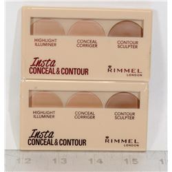 TWO RIMMEL LONDON INSTA CONCEAL & CONTOUR PALLETS