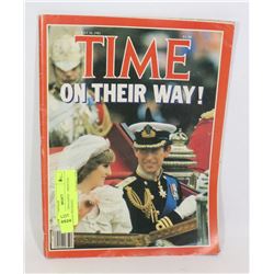 1981 TIME MAGAZINE - PRINCESS DIANA WEDDING