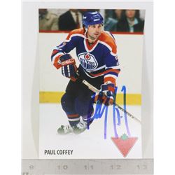 AUTOGRAPHED PAUL COFFEY PHOTO NO COA