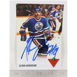 AUTOGRAPHED OILERS GLENN ANDERSON PHOTO