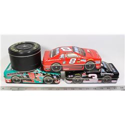 BOX WITH NASCAR TIN STORAGE CASES