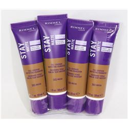 FOUR RIMMEL LONDON STAY MATTE FULL COVERAGE