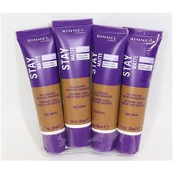 FOUR RIMMEL LONDON STAY MATTE FULL COVERAGE