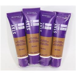 FOUR RIMMEL LONDON STAY MATTE FULL COVERAGE