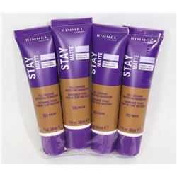 FOUR RIMMEL LONDON STAY MATTE FULL COVERAGE