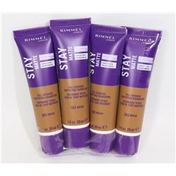 FOUR RIMMEL LONDON STAY MATTE FULL COVERAGE