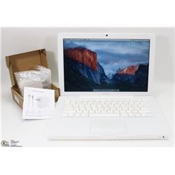 WHITE APPLE MACBOOK WITH EL CAPITAN/MS OFFICE/4GB