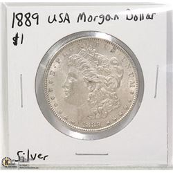 1889 SILVER USA MORGAN $1 DOLLAR COIN