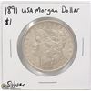 Image 1 : 1891 SILVER USA MORGAN $1 DOLLAR COIN