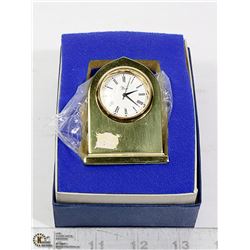 WEISS HEAVY BRASS SMALL DESK CLOCK