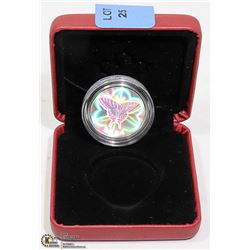 2004 SILVER HOLOGRAM BUTTERFLY 50 CENTS