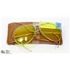 Image 1 : BUSHNELL YELLOW AVIATOR SUNGLASSES WITH CASE
