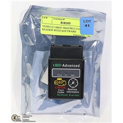 VEHICLE OBD2 TROUBLE CODE READER WITH SOFTWARE