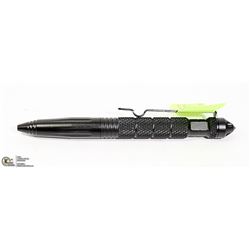 ALL METAL SELF DEFENSE PEN W/ GLASS BREAKER BLACK