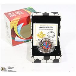 2015 SILVER FIFA WOMENS SOCCER $10 COIN