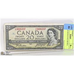 1954 CANADIAN DEVILS FACE $20 BILL