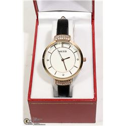 NEW KEZZIE LADIES WATCH GENUINE LEATHER STRAP