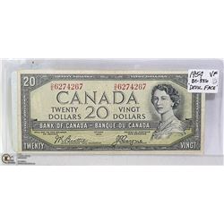 1954 CANADIAN ''DEVIL FACE'' TWENTY DOLLAR NOTE