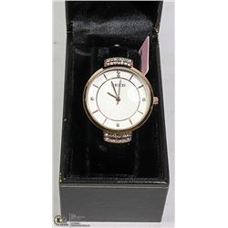 NEW KEZZIE LADIES WATCH, GENUINE LEATHER STRAP