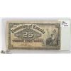 Image 1 : 1900 TWENTY FIVE CENT NOTE