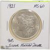 Image 1 : 1921 90% SILVER MORGAN DOLLAR