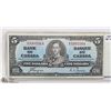 Image 1 : 1937 CANADIAN $5 DOLLAR BILL