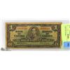 Image 1 : CAD 1937 $1 BILL