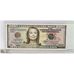 U.S ONE MILLION HILLARY DOLLAR BILL