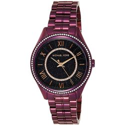 NEW MICHAEL KORS PURPLE TONE BLACK DIAL MSRP $320