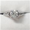 Image 1 : 3) 14 KARAT WHITE GOLD DIAMOND RING SIZE 6.5