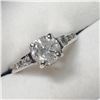 Image 2 : 3) 14 KARAT WHITE GOLD DIAMOND RING SIZE 6.5