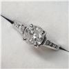 Image 3 : 3) 14 KARAT WHITE GOLD DIAMOND RING SIZE 6.5