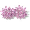 Image 1 : 5) STERLING SILVER PAIR OF PINK SAPPHIRE EARRINGS.