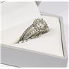 Image 2 : 42) 14KT WHITE GOLD DIAMOND RING. SIZE 7
