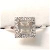 Image 1 : 10) 14 KARAT WHITE GOLD DIAMOND RING SIZE 7