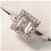 Image 3 : 10) 14 KARAT WHITE GOLD DIAMOND RING SIZE 7